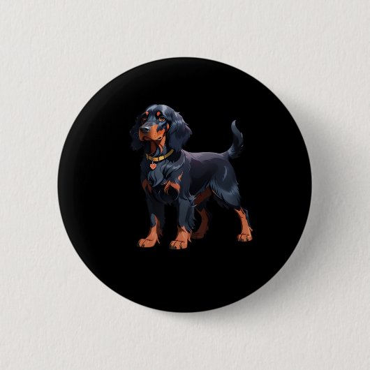 Gordon Setter Classic T - Shirt Button (Vorderseite)