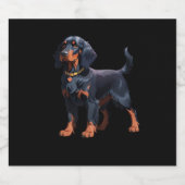 Gordon Setter Classic T - Shirt Schaumweinetikett (Einzelnes Label)