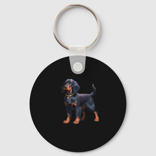 Gordon Setter Classic T - Shirt Schlüsselanhänger (Vorderseite)