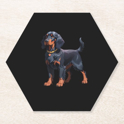Gordon Setter Classic T - Shirt Untersetzer (Vorderseite)