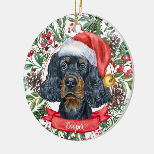 Gordon Setter Custom Dog Weihnachtsschmuck (Links)