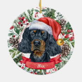 Gordon Setter Custom Dog Weihnachtsschmuck (Hinten)