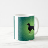Gordon Setter Danke Silhouette Kaffeetasse (VorderseiteRechts)