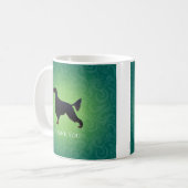 Gordon Setter Danke Silhouette Kaffeetasse (Vorderseite Links)