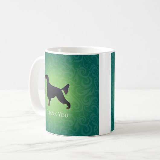Gordon Setter Danke Silhouette Kaffeetasse (Vorderseite Links)