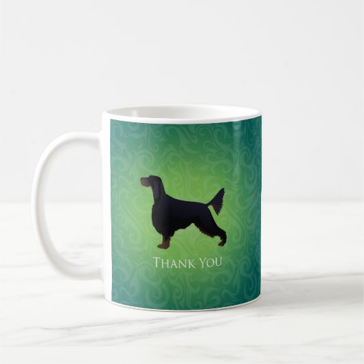 Gordon Setter Danke Silhouette Kaffeetasse (Links)