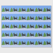 Gordon Setter dekoriert Baum in der for Geschenkpapier (Flach)