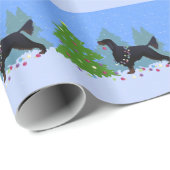 Gordon Setter dekoriert Baum in der for Geschenkpapier (Rolleneckpunkt)