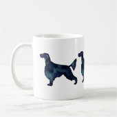 Gordon Setter Dog Black Watercolor Silhouette Kaffeetasse (Links)