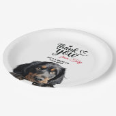 Gordon Setter Dog Hochzeitempfang Pappteller (Schrägansicht)