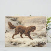 Gordon Setter Dog in einer schneesicheren Winterla Karte (Stehend Vorderseite)