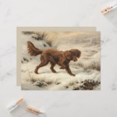 Gordon Setter Dog in einer schneesicheren Winterla Karte (Vorderseite/Rückseite Beispiel)