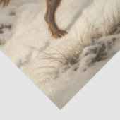 Gordon Setter Dog in einer schneesicheren Winterla Seidenpapier (Detail)