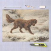 Gordon Setter Dog in einer schneesicheren Winterla Seidenpapier (Handwerk)