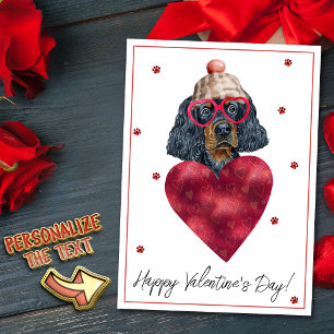 Gordon Setter Dog Lover Valentine Geschenk Feiertagskarte