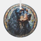 Gordon Setter Dog Mosaic gestaint Ornament Aus Glas (Vorderseite)