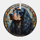 Gordon Setter Dog Mosaic gestaint Ornament Aus Glas (Rückseite)