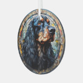Gordon Setter Dog Mosaic gestaint Ornament Aus Glas (Vorderseite links)