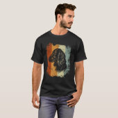 Gordon Setter Dog Retro Design T-Shirt (Vorne ganz)