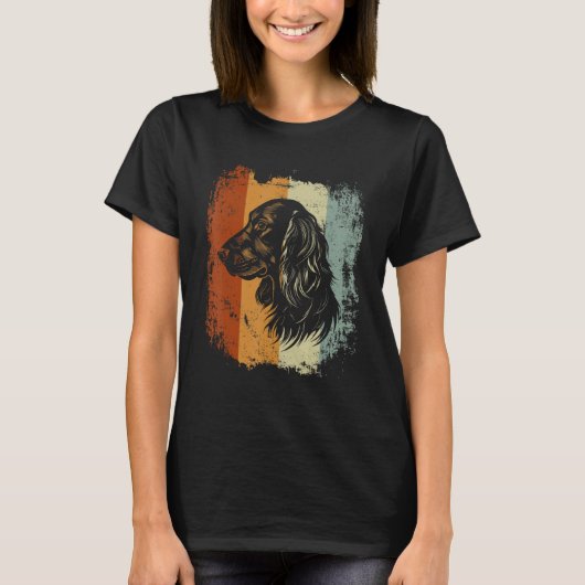 Gordon Setter Dog Retro Design T-Shirt (Vorderseite)