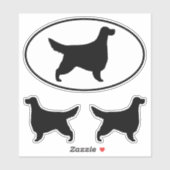 Gordon Setter Dog Silhouetten Vinyl Sticker Set (Blatt)