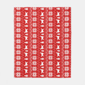 Gordon Setter Dog Silhouetten Weihnachtsmuster Fleecedecke (Vorderseite)