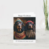 Gordon Setter Dogs Weihnachtskarte Karte (Vorderseite)