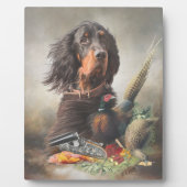 Gordon Setter, Duckjagd Plaque Fotoplatte (Vorderseite)