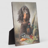 Gordon Setter, Duckjagd Plaque Fotoplatte (Seite)