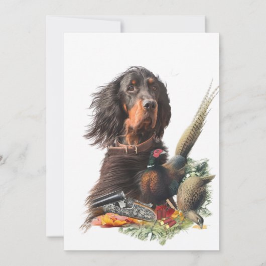Gordon Setter Einladung (Rückseite)