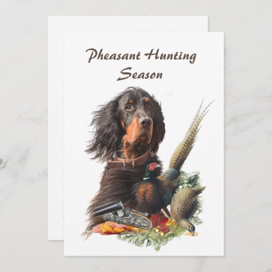 Gordon Setter Einladung (Vorne/Hinten)