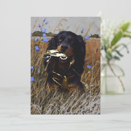 Gordon Setter Einladung (Stehend Vorderseite)