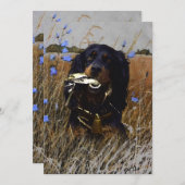 Gordon Setter Einladung (Vorne/Hinten)