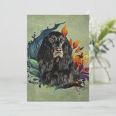 Gordon Setter Einladung (Stehend Vorderseite)