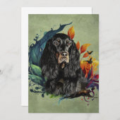 Gordon Setter Einladung (Vorne/Hinten)