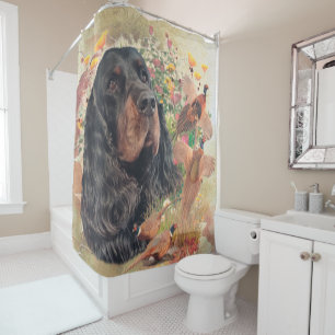 Gordon Setter, Entenjagd Tapestry Poster-Wirbel Duschvorhang