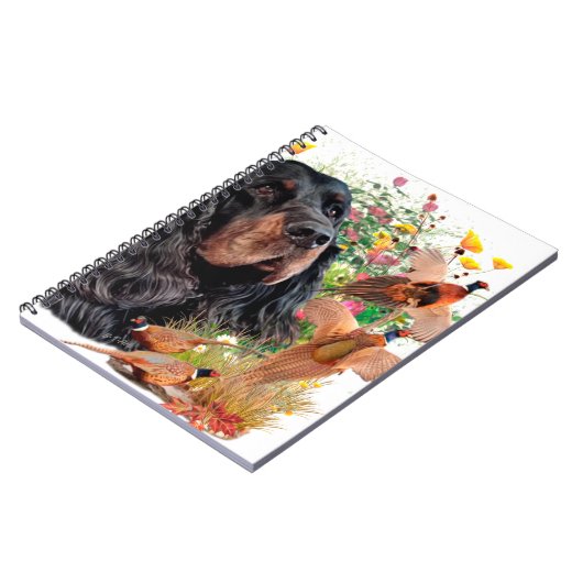 Gordon Setter, Entenjagd Tapestry Poster-Wirbel Notizblock (Linke Seite)