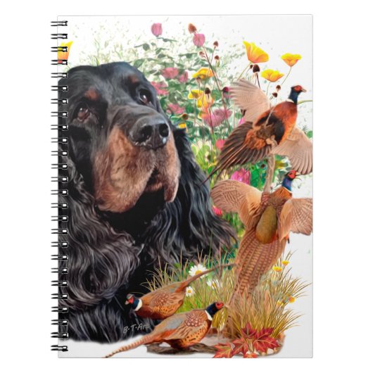 Gordon Setter, Entenjagd Tapestry Poster-Wirbel Notizblock (Vorderseite)