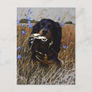 Gordon Setter Feiertagspostkarte