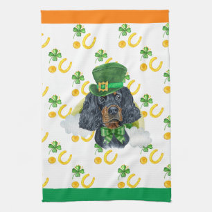 Gordon Setter Ferienhaus Dekoration St. Patrick's Geschirrtuch