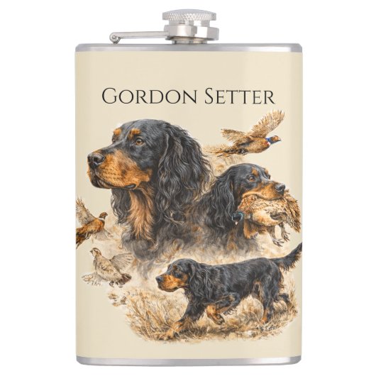 Gordon Setter Flachmann (Vorderseite)