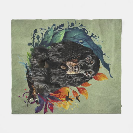 Gordon Setter Fleecedecke (Vorderseite (Horizontal))