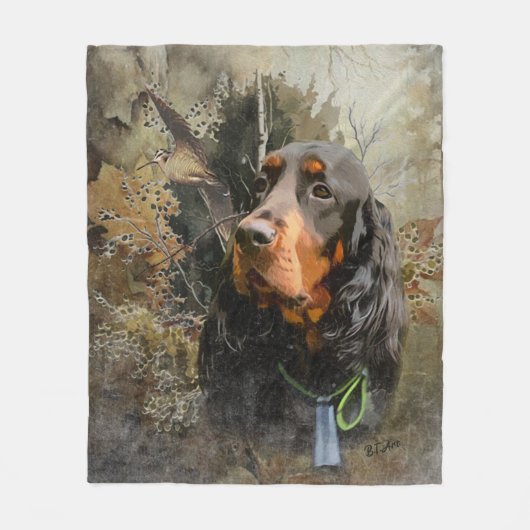 Gordon Setter Fleecedecke (Vorderseite)