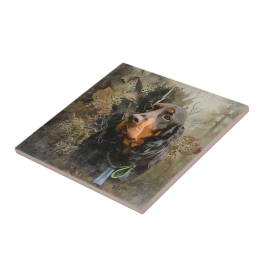 Gordon Setter Fliese (Seite)