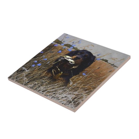 Gordon Setter Fliese (Seite)