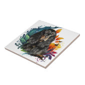 Gordon Setter Fliese (Seite)