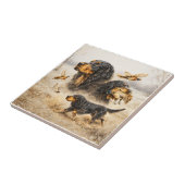 Gordon Setter Fliese (Seite)