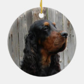 Gordon Setter Foto Ornament (Hinten)