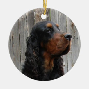 Gordon Setter Foto-Ornament Keramikornament