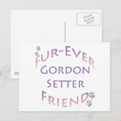 Gordon Setter Furever Postkarte (Vorne/Hinten)